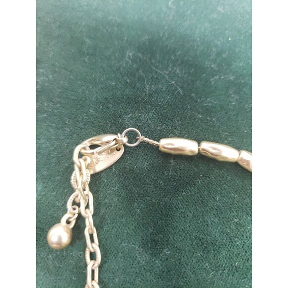 Vtg Signed George Necklace & Earrings Jewelry Set Gold Tone Nuggets & Medallions - Picture 5 of 5